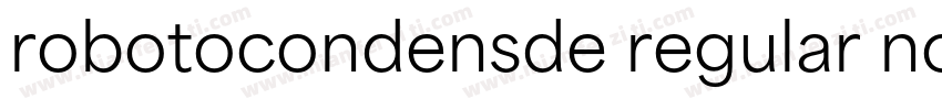 robotocondensde regular normal字体转换